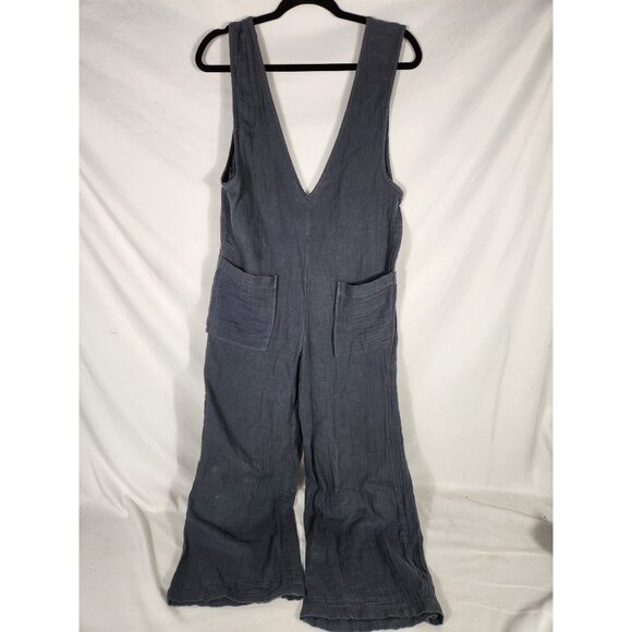 NWOT ONEIL Womens Cotton Gauze Boho Jumpsuit Beach Comfort Resort Gray US:S - Picture 1 of 5